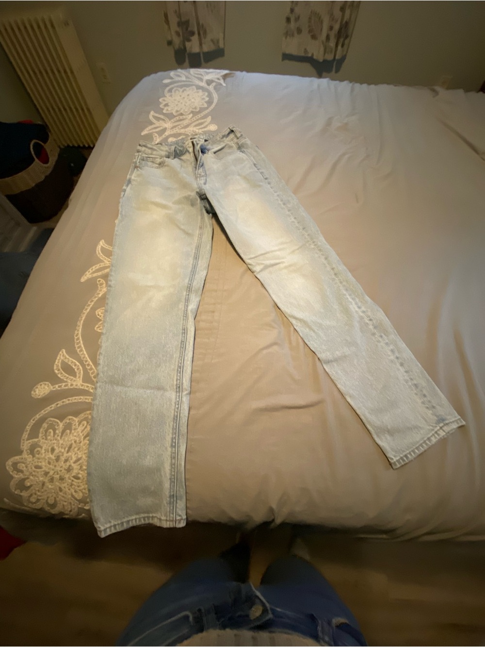 American Age Pale Blue Straight-Leg Jeans
